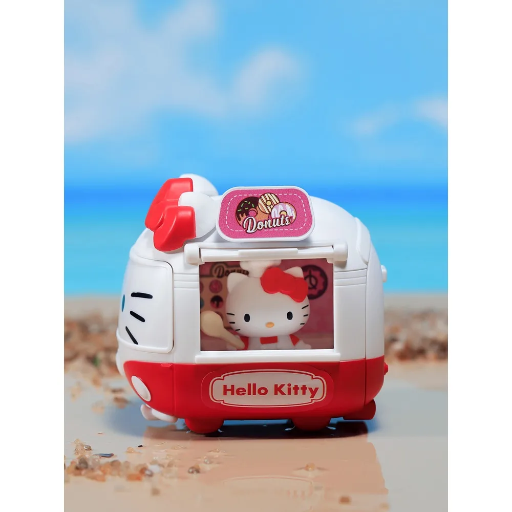 

Sanrio мобильный продовольственный грузовик серии глухая коробка Pom Purin Hello Kitty Cinnamoroll почтовый мелодия Kuromi милый набор для сборки Подарки