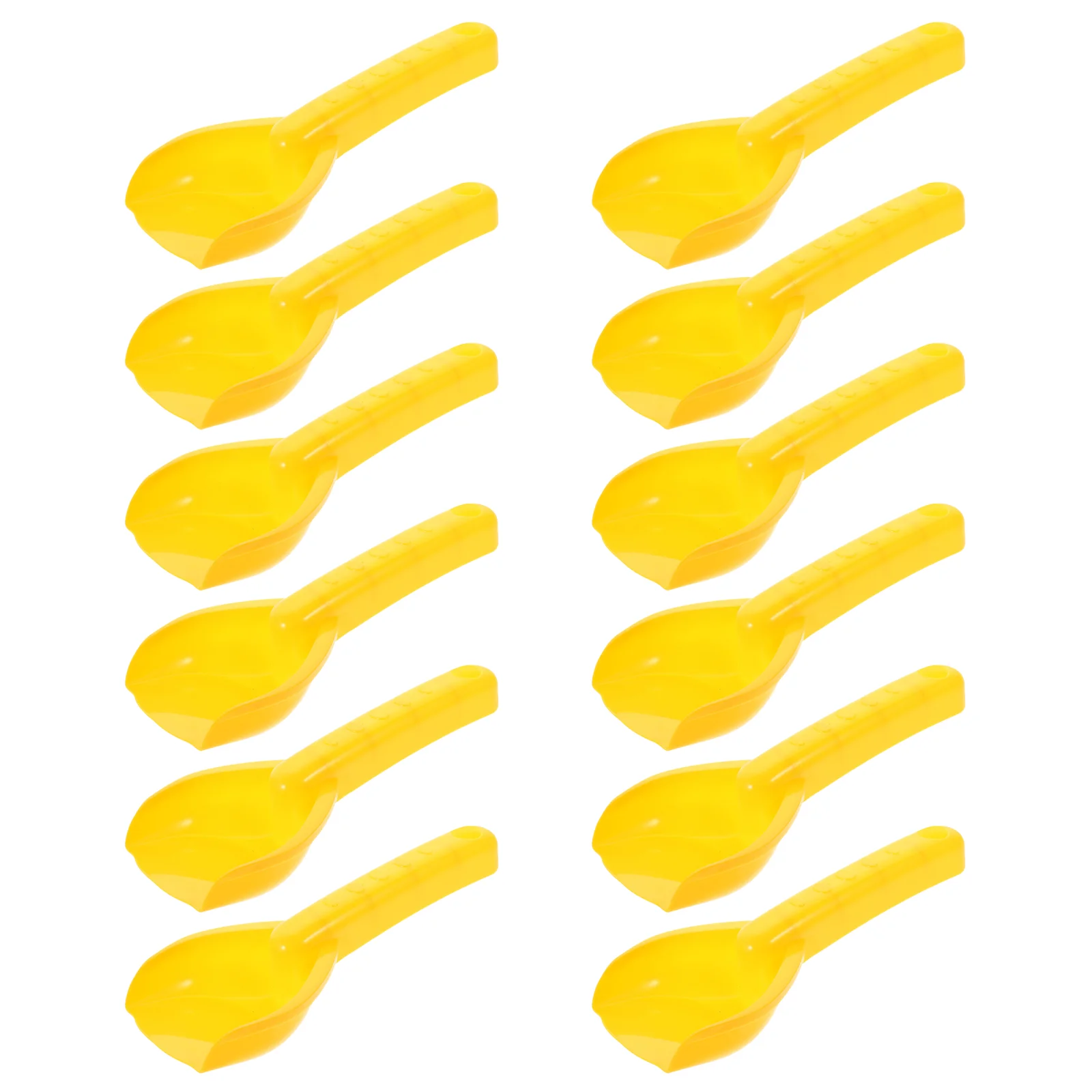 12 Pcs Children's Sand Toys Kids Yellow Beach Shovels for Party Favors Small