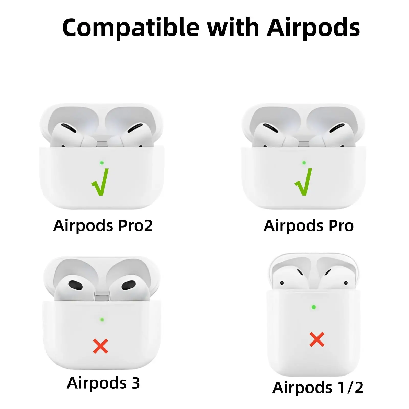 [3 in 1] Silicone Korok Case for Airpods Pro 2nd/1st Generation with Keychain Anime Yahaha Shock Protect Cover with Cleaning Kit