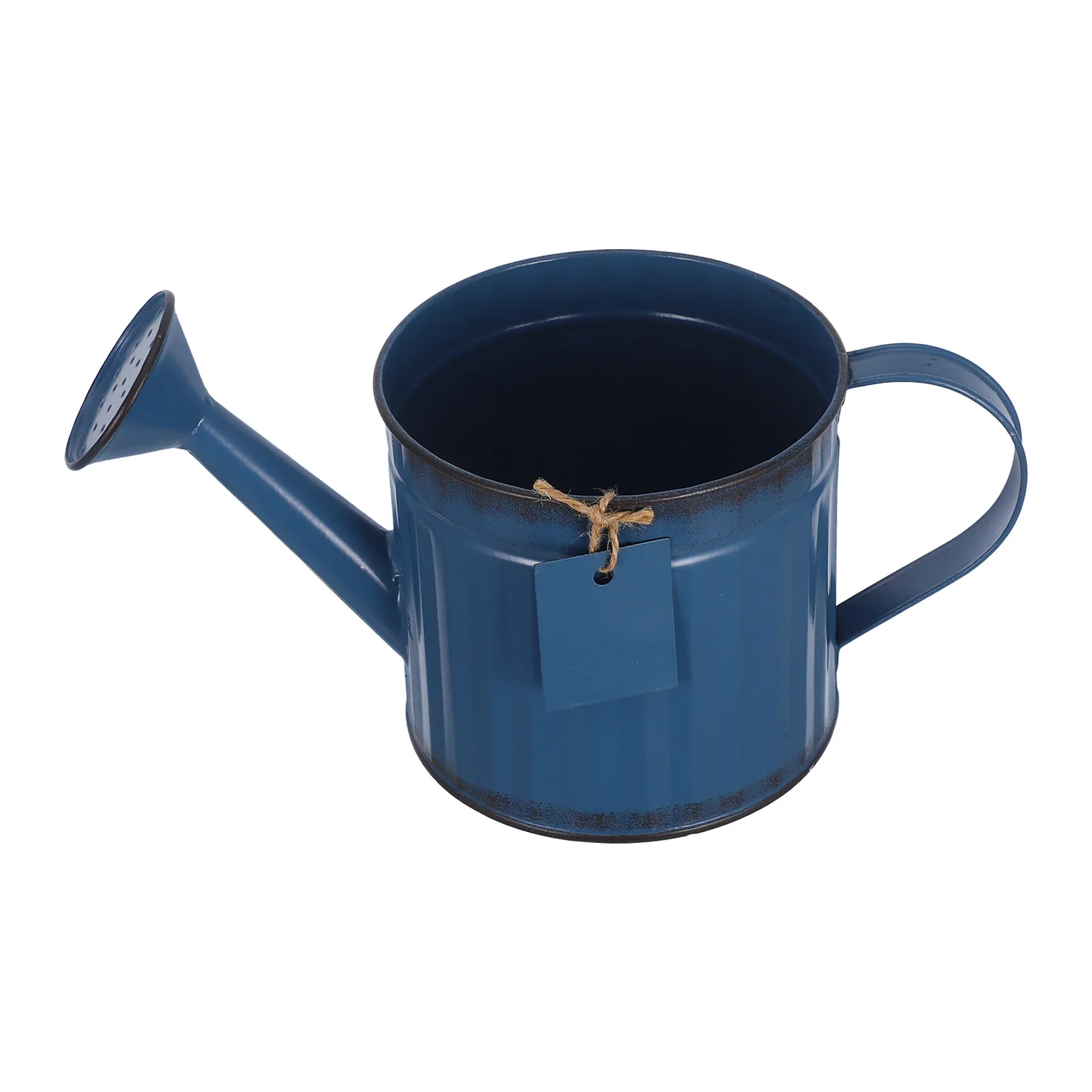 

1pc Iron Watering Can Vintage Garden Tool Decorative Balcony Flowerpot Plant Kettle Metal Striped Supply Home Outdoor