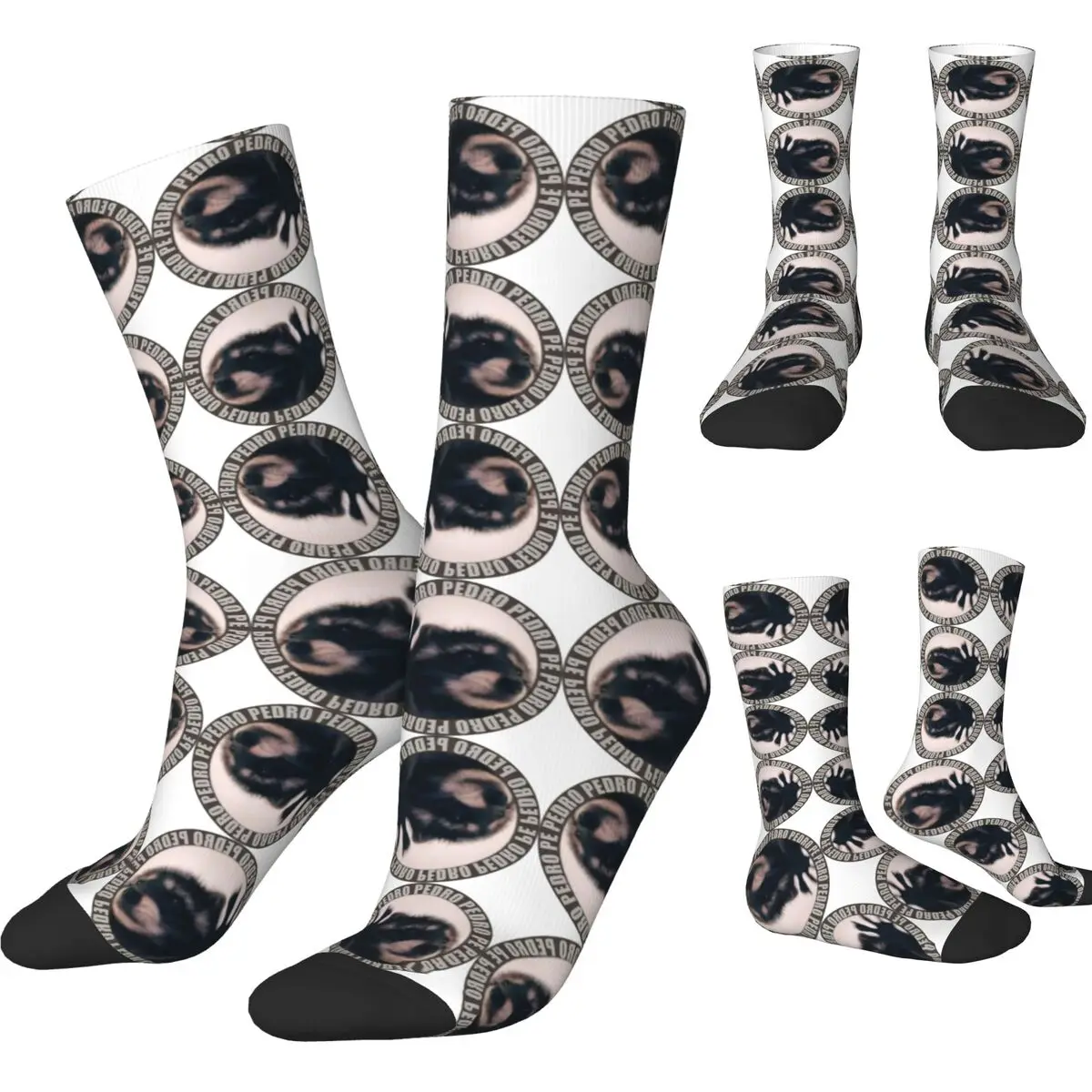 Pedro The Socks Raccoon Seal Leisure Stockings Men Comfortable Running Socks Autumn Printed Anti Skid Socks