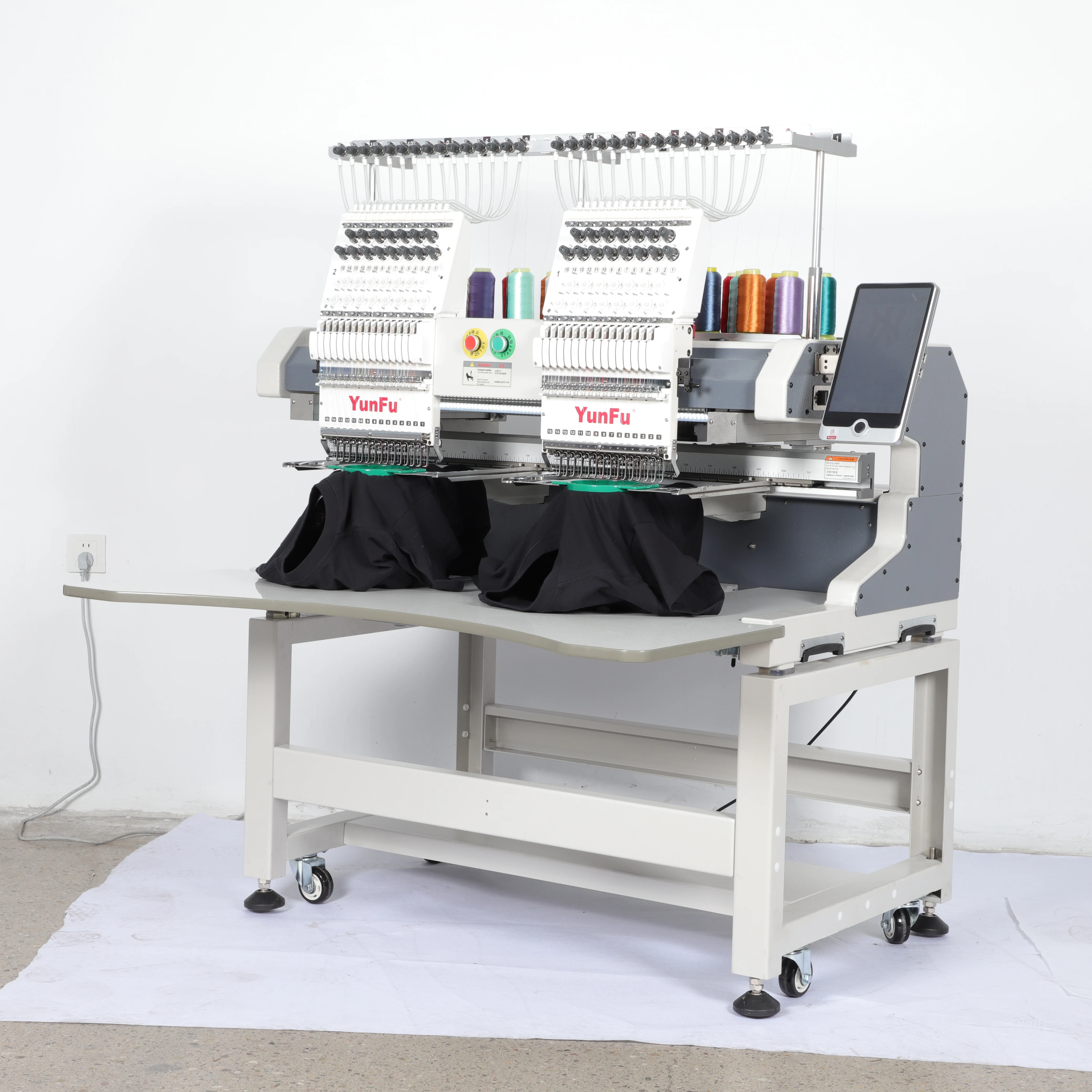 Double Head Automatic Embroidery Machine 400*500mm with Multi Needles Industrial Embroidery Machine