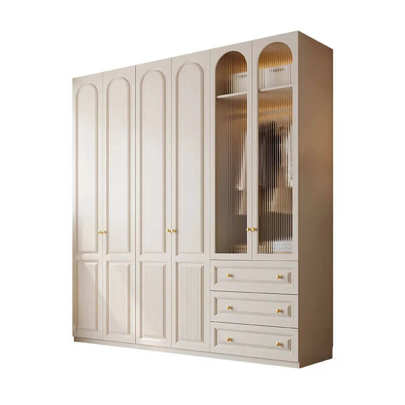 

French style, white wardrobe, household, bedroom, small apartment, modern, cabinet