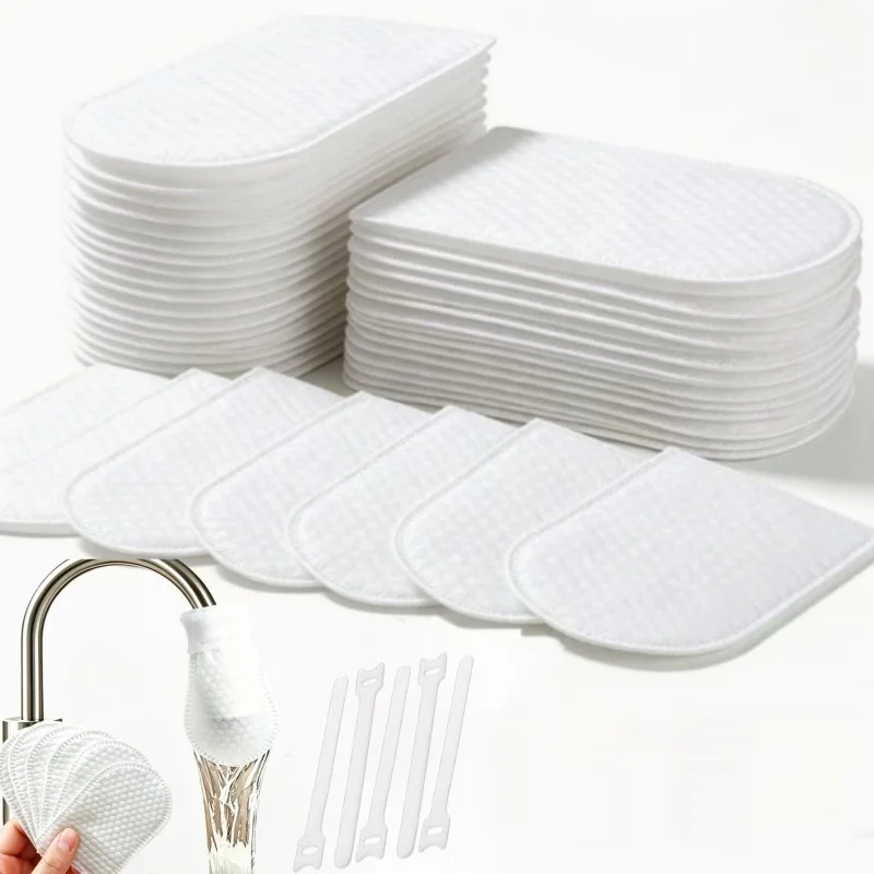 55‑Pcs Set (50‑Pcs Filter Cartridges & 5‑Pcs Straps), Universal Filter Cartridges for Home Kitchen & Bathroom, Easy‑to‑Install