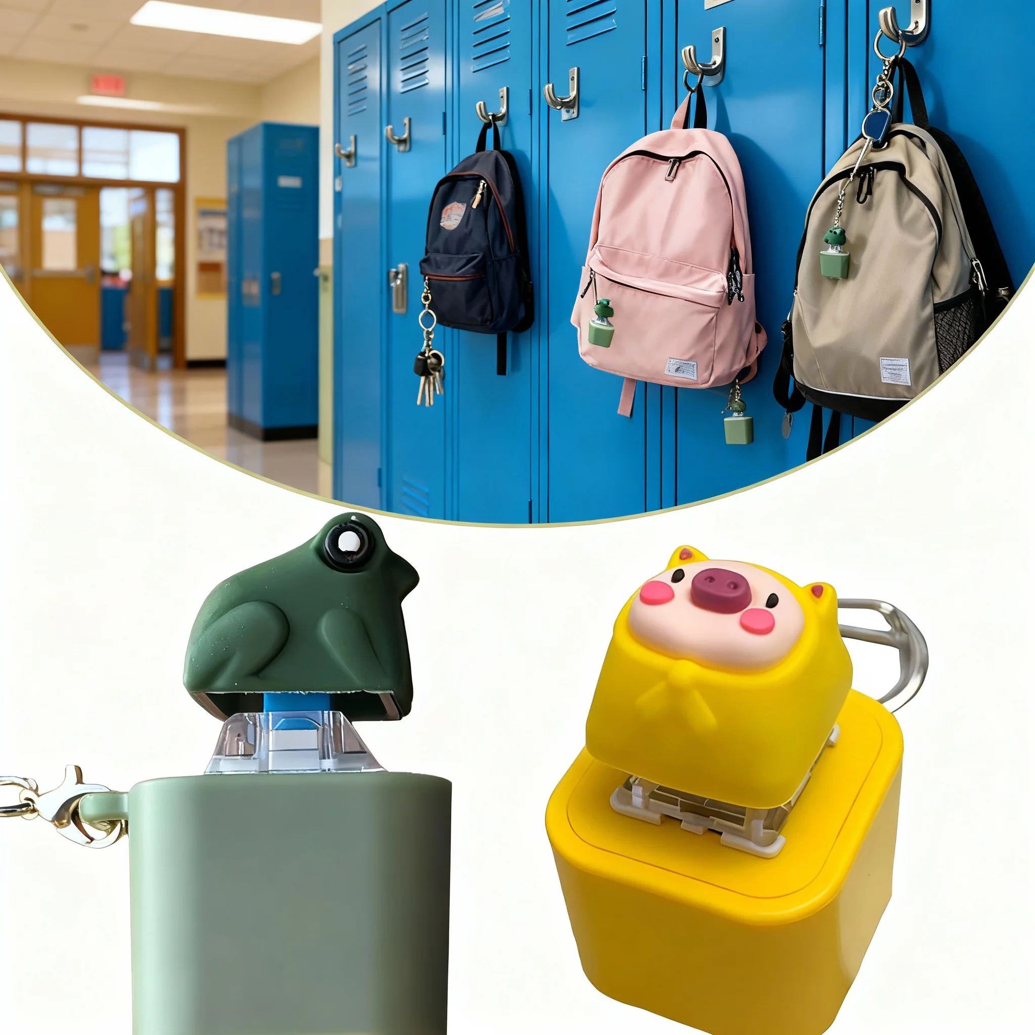 

Frog/ Pig/ Fidget Toy Keychain With Colorful Lights Rechargeable Stress Reliever Anxiety Sensory Fun Animal Sound Button Toy