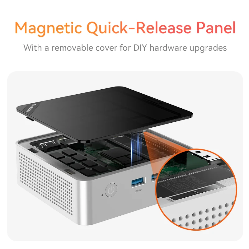 มินิพีซี MOREFINE M7 AMD Ryzen R3-4300U WIN11PRO คอมพิวเตอร์ตั้งโต๊ะ แรม DDR5 แบบดูอัลแชนแนล รองรับ M.2 PCIE4.0 SSD WiFi6 BT5.3 สำหรับเล่นเกม