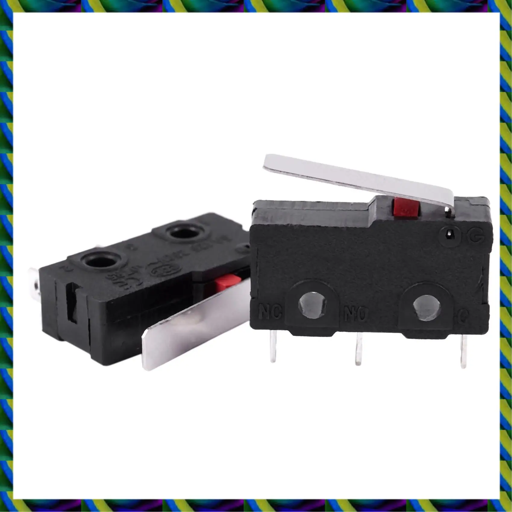 يوميا 60 قطعة التيار المتناوب 125 فولت 250 فولت 5A SPDT 3-Pin لحظة البلاستيك مايكرو الحد التبديل أسود + فضي