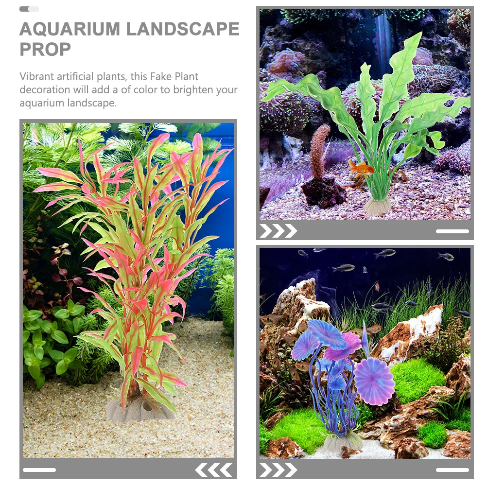 

28Pcs Aquarium Plant Decoration Lifelike Fish Tank Plants Plastic Aquatic Landscape Decor Aquarium Decoration Fish Tank Plant