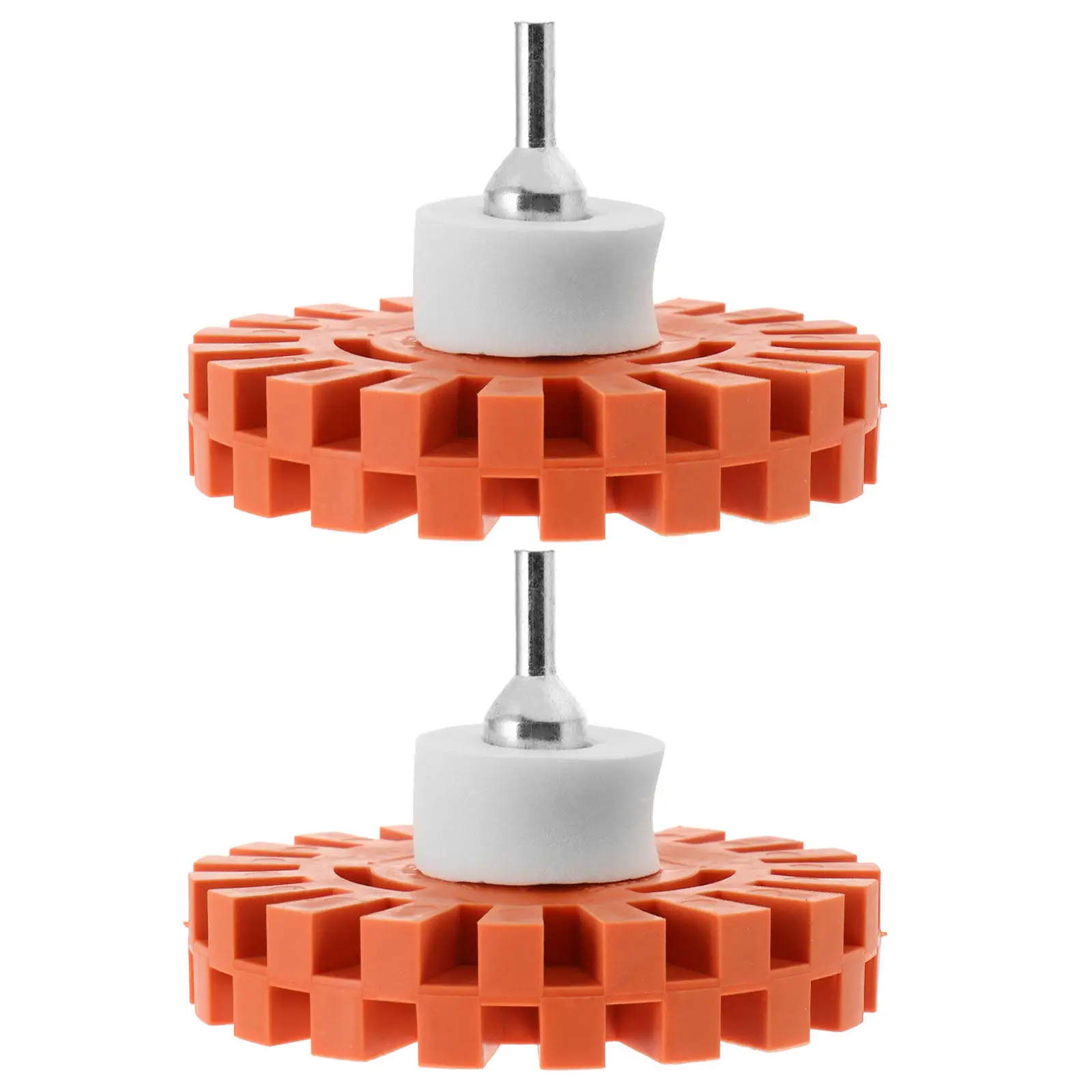 2Pcs Rubber Eraser Decal Remover Wheel 4-Inch Drill Adapter Sticker Removal Tool for Car Motorcycle Rv Vinyl Adhesive