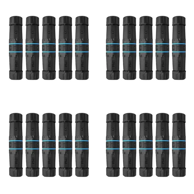 ABLJ 20 Pcs RJ45 Connectors IP68 Waterproof Shielded (STP) Cat6 Ethernet LAN Cable Connector