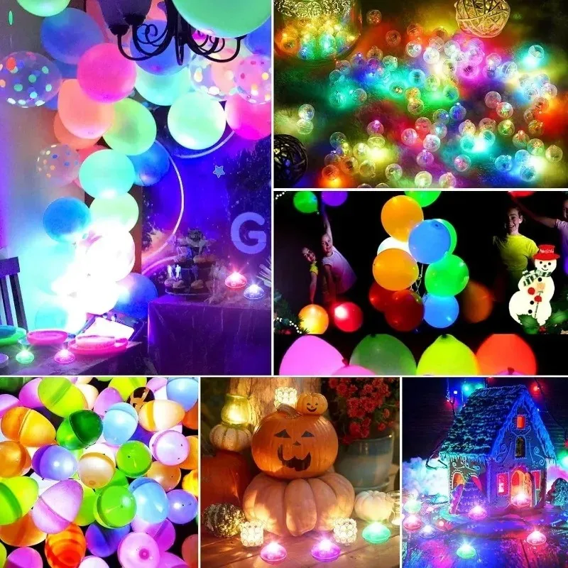 50/10PCS Round Mini LED Balloon Light Colorful Flash Luminous Tumbler Ball Lamp Lantern Light Christmas Wedding Party Decoration