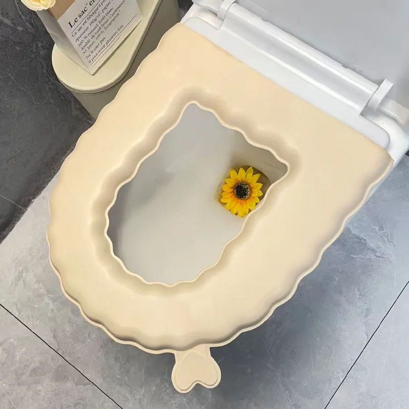 Durable Extra Thickened Waterproof Toilet Seat Cover Universal All Season Fade Resistant Non Slip Soft Cushion for Home Use