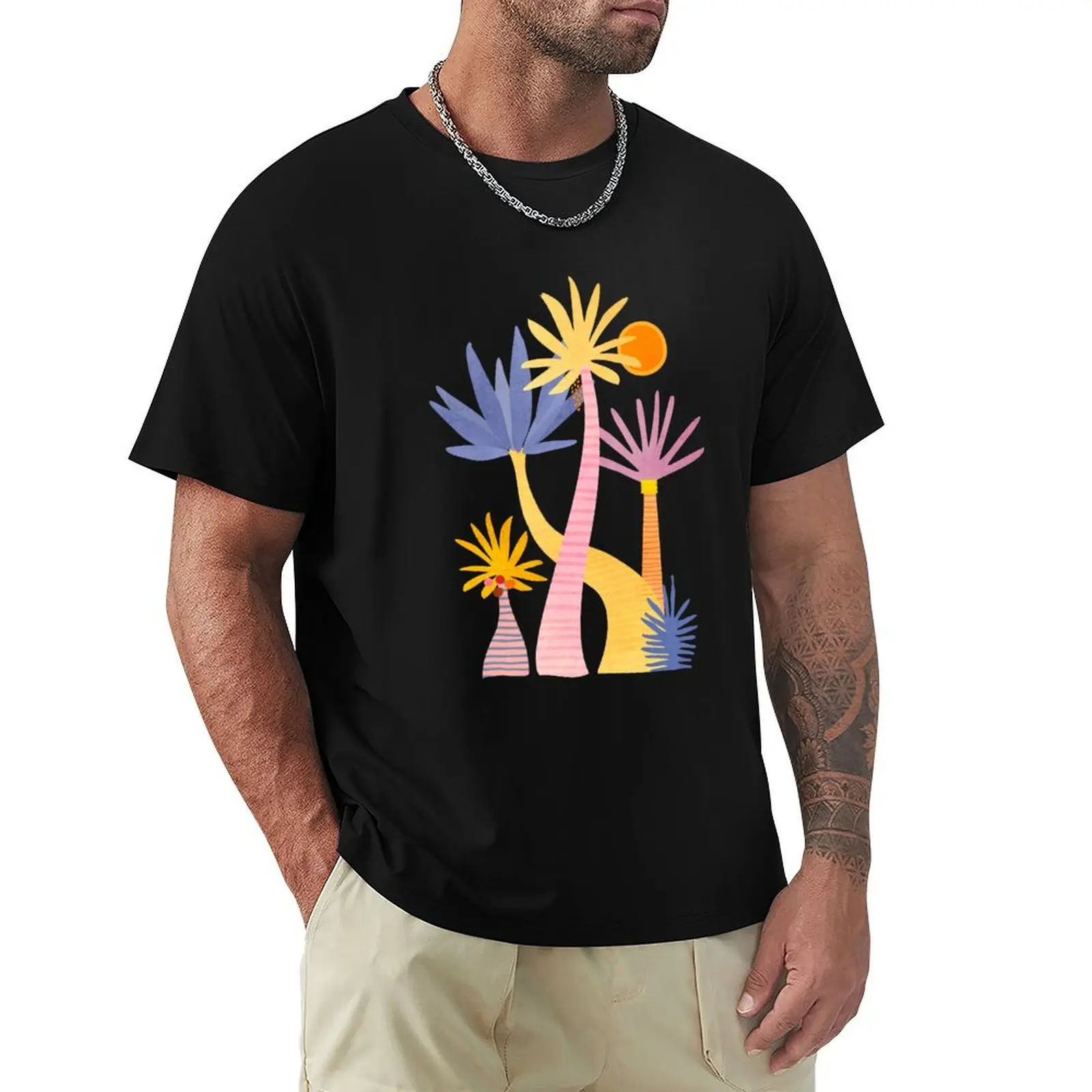 

Whimsical Forest Landscape T-Shirt sweat graphic t shirt vintage t shirts for men cotton