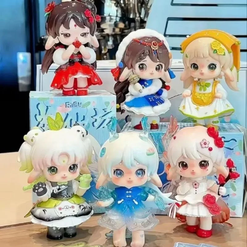 Anime Ruby Tea Fairy Square Series Blind Box Ruby Cute Doll Tide Play Office Decoration Girl Gift Tide Play Antique Hand Action