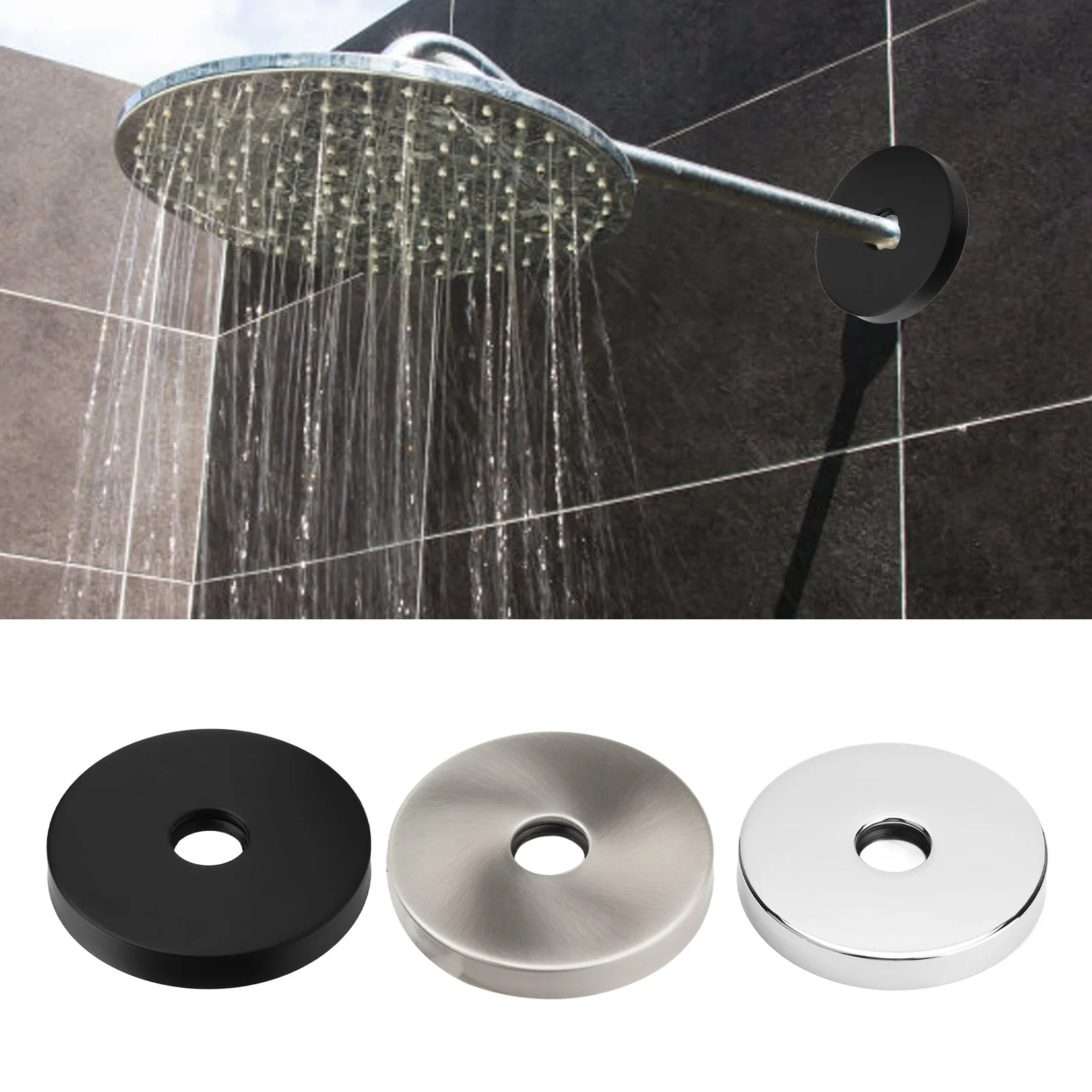 

1 шт., большой фланец для душевого кронштейна из нержавеющей стали 304, накладка для душа G1/2-дюймовая замена трубы для дома