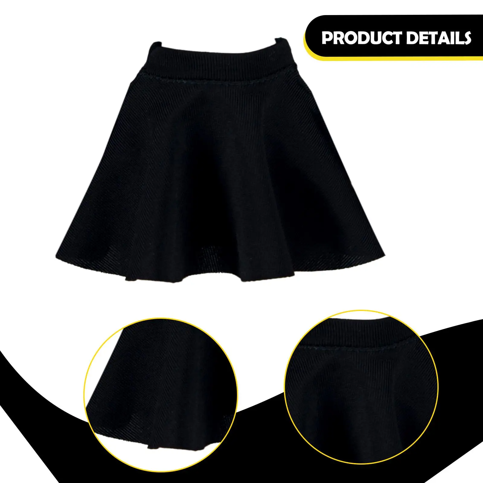 1/12 스케일 액션 피규어 옷 짧은 치마 미니어처 패션 드레스 6인치 여성 인형 및 장난감 액세서리