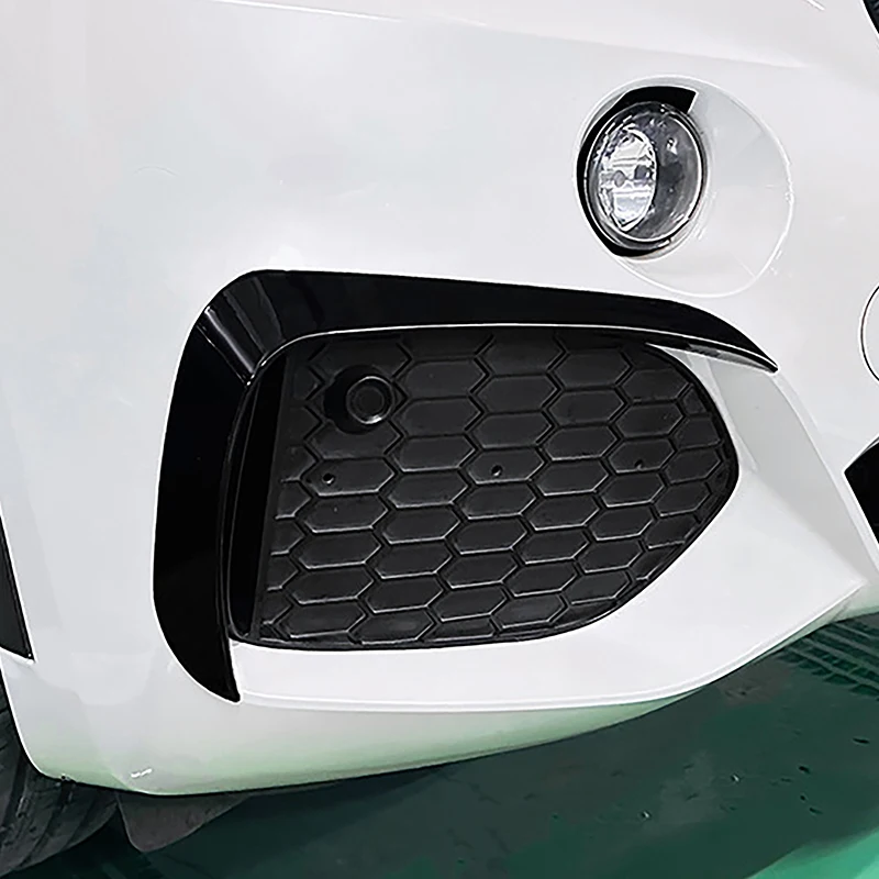 

Car Front Wind Knife Decoration Trim Strips For BMW X5 F15 M Sport 2014-2018 Carbon Fiber Pattern Stickers Exterior Accessories