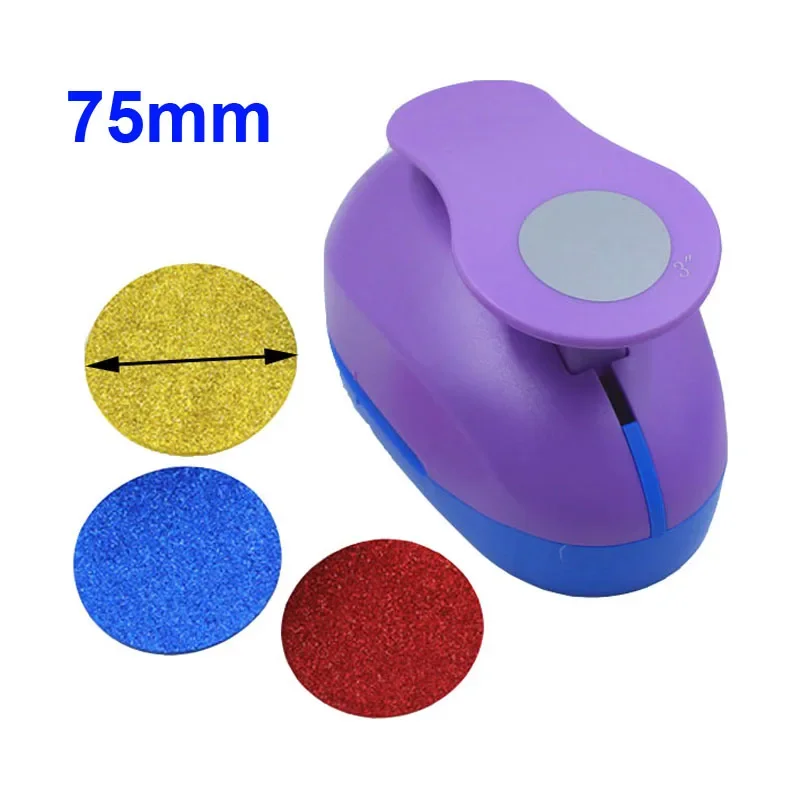 Round Shape Craft Punch Set for Children, DIY Hole Punches, Scrapbook, School Circle Punches, 5cm, 3.8cm, 2.5cm, 7.5cm, 15mm