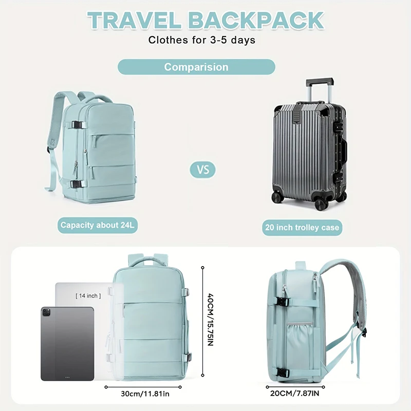 Ryanair حقيبة الظهر 40x20x25 المقصورة حقيبة حقيبة السفر للرجال النساء اليد الأمتعة الترفيه محمول على ظهره mochila الفقرة viaje كابينة #4