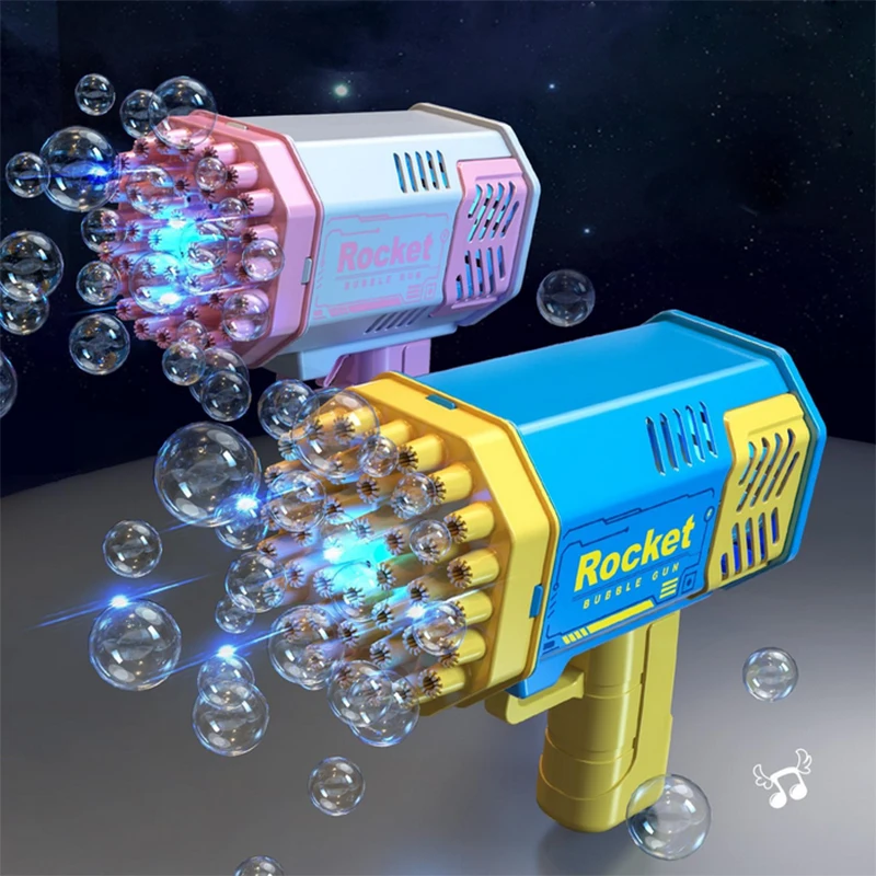 40 Holes Bubbles Gun Wedding Party Birthday Outdoor Cool Toy For Children Summer Toy Gift Portable Soap Bubbles Gun Water Toy