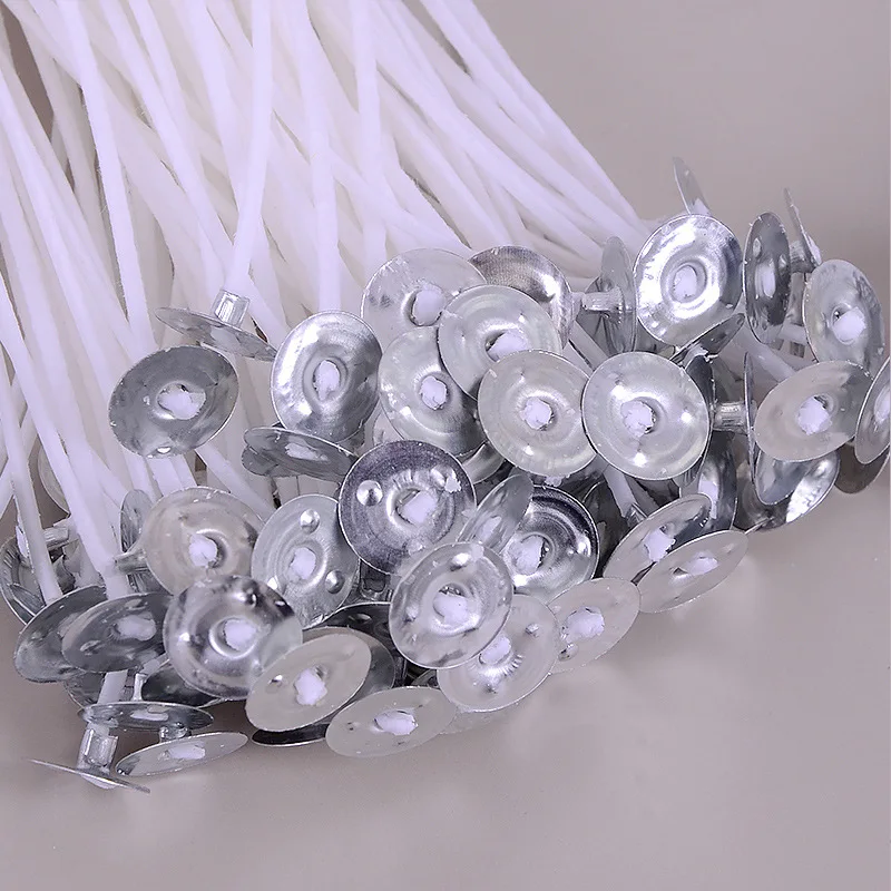Mèches de bougie 2.6-20cm, 50 pièces, cire sans fumée, noyau en pur coton pour bricolage, fabrication de bougies, mèches pré-cirées, fournitures de fête, décoration de la maison