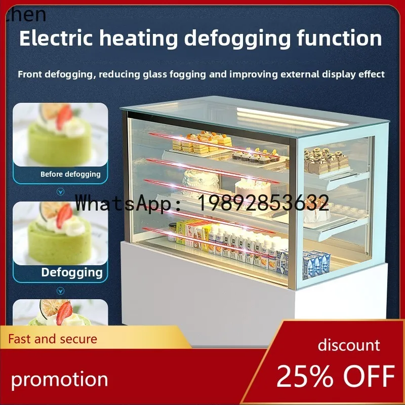 BB  Cake Refrigerated Display Cabinet Commercial Desktop Air-cooled Dessert Beverage Fruit Fresh-keeping Cabinet