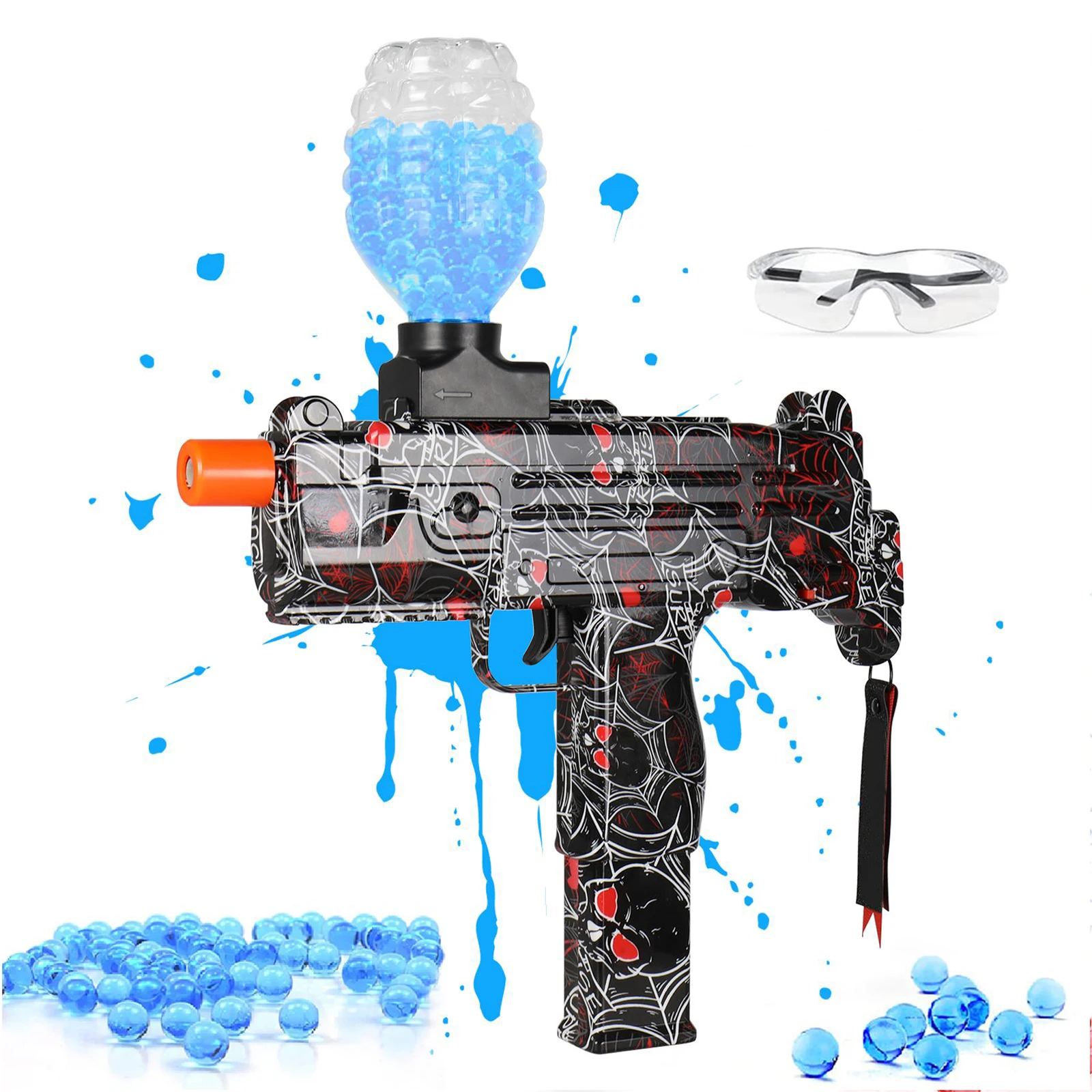 High-Speed UZI Electric Ball Blaster - Fun for Kids and Adults, Ideal Gift for Outdoor Game Parties（No water bombs）