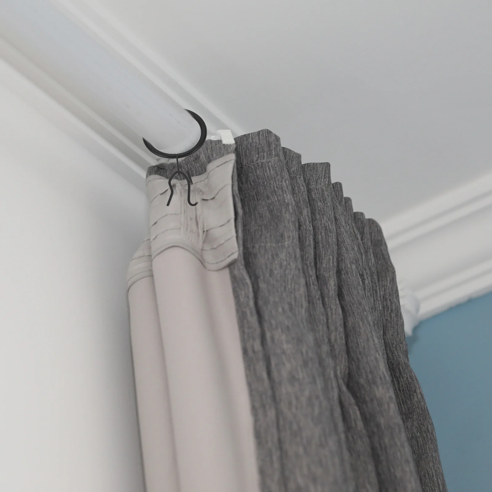 40 مجموعات عالية الجودة قضيب الستارة خواتم الحديد القائم على شنقا المثبتات للمنزل دش الستائر براعة ممتازة خدمة طويلة