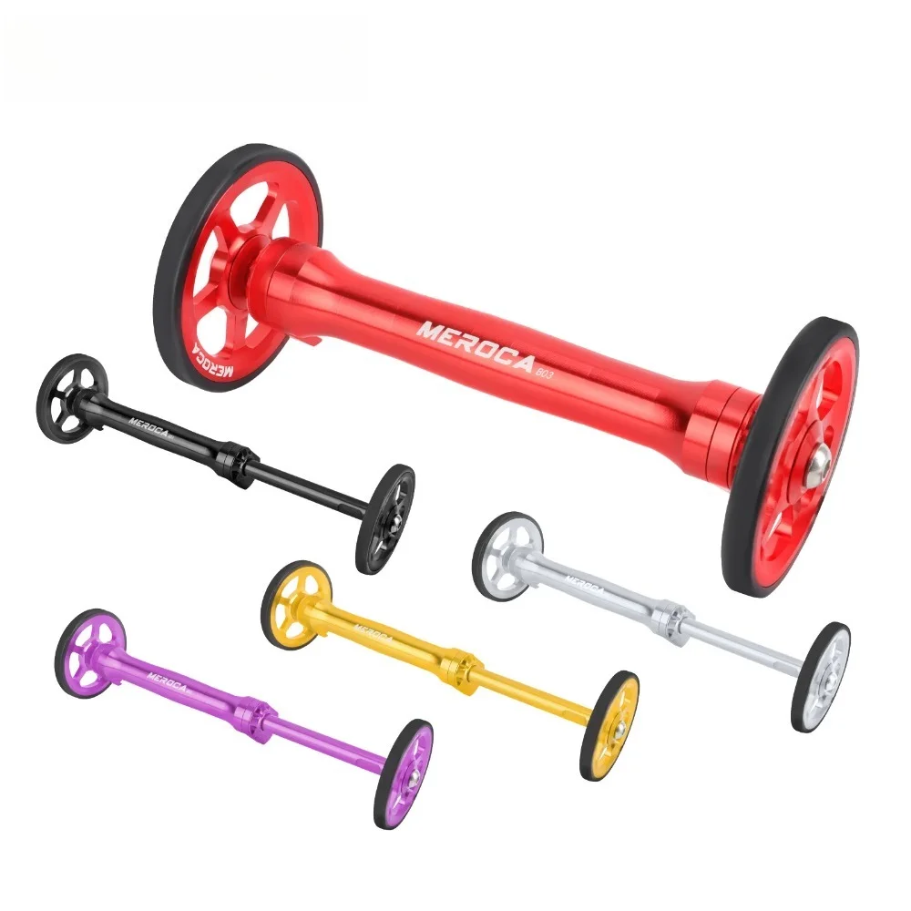 

Folding Bicycle Easy Wheel Extension Rod Telescopic Bar Bike Aluminum Alloy Rear Cargo Rack Parts For Brompton