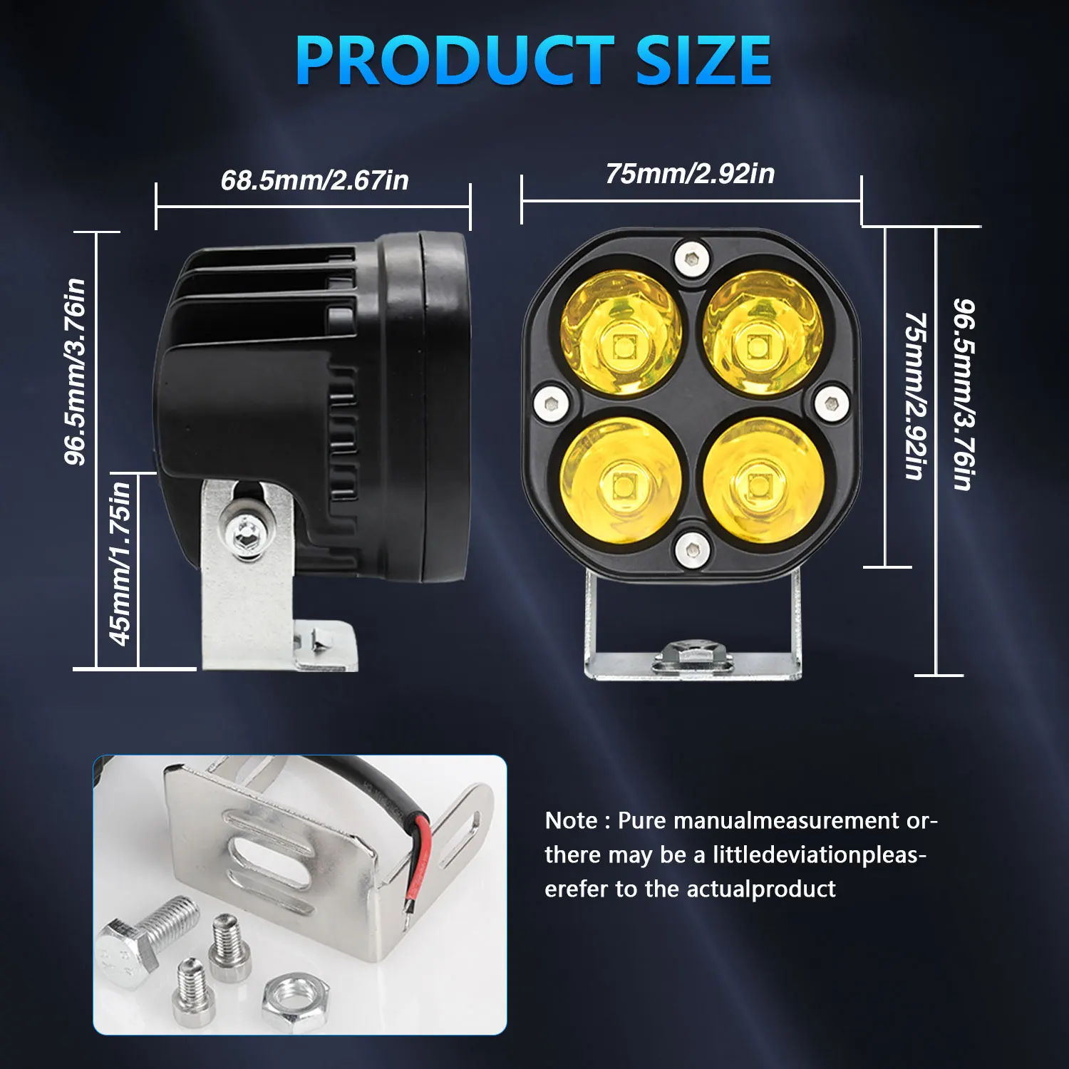 Dodatkowe 3-calowe światła led do miejsca pracy samochodu światła przeciwmgielne lampy błyskowej Led Super jaśniejsze 120W 6000K 12V 24V do latarni