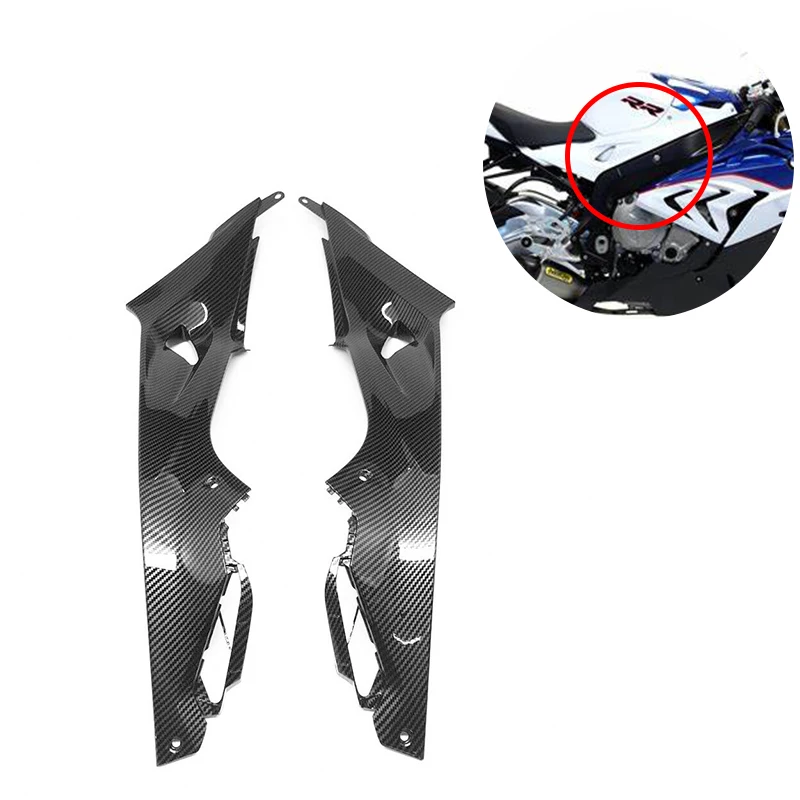 

Hydro Dipped Carbon Fiber Finish Gas Tank Side Trim Cover Panel Fairing For BMW S1000RR 2015-2019