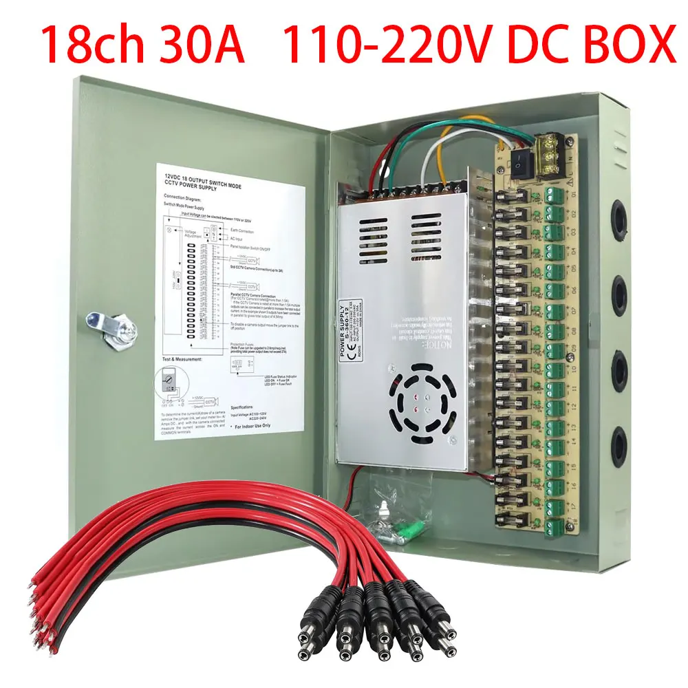 alimentatore-per-telecamere-a-18-canali-12-volt-cc-30a-per-sistemi-di-sicurezza-cctv-dvr-e-telecamere-distribuite