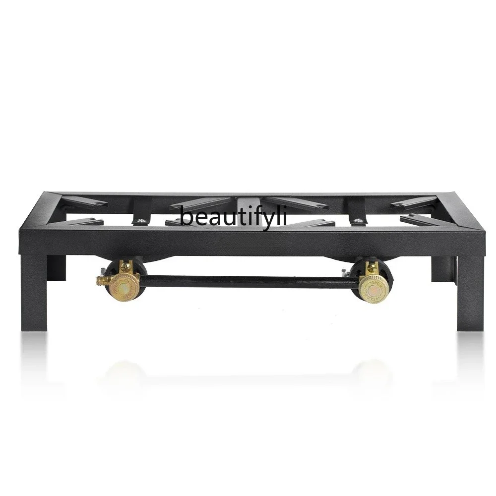 Asmt42 Stufa doppia antincendio tipo stufa fornello a gas facile da pulire, gas liquefatto domestico semplice