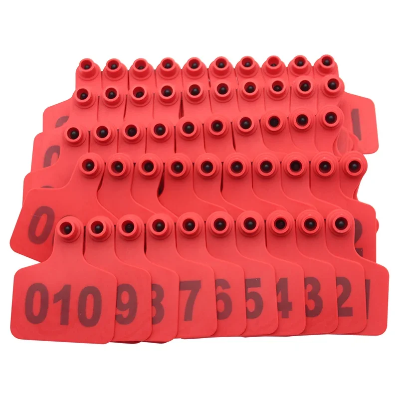 

Supply Veterinary Ear Tags with Digital Customizable Livestock Red Bull Ear Tags