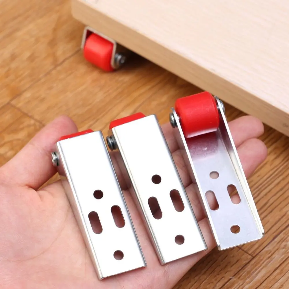 Silent Right Angle Directional Rollers Aluminum Alloy Telescopic Sliding Door Track Pulley Side Mounted Effortless