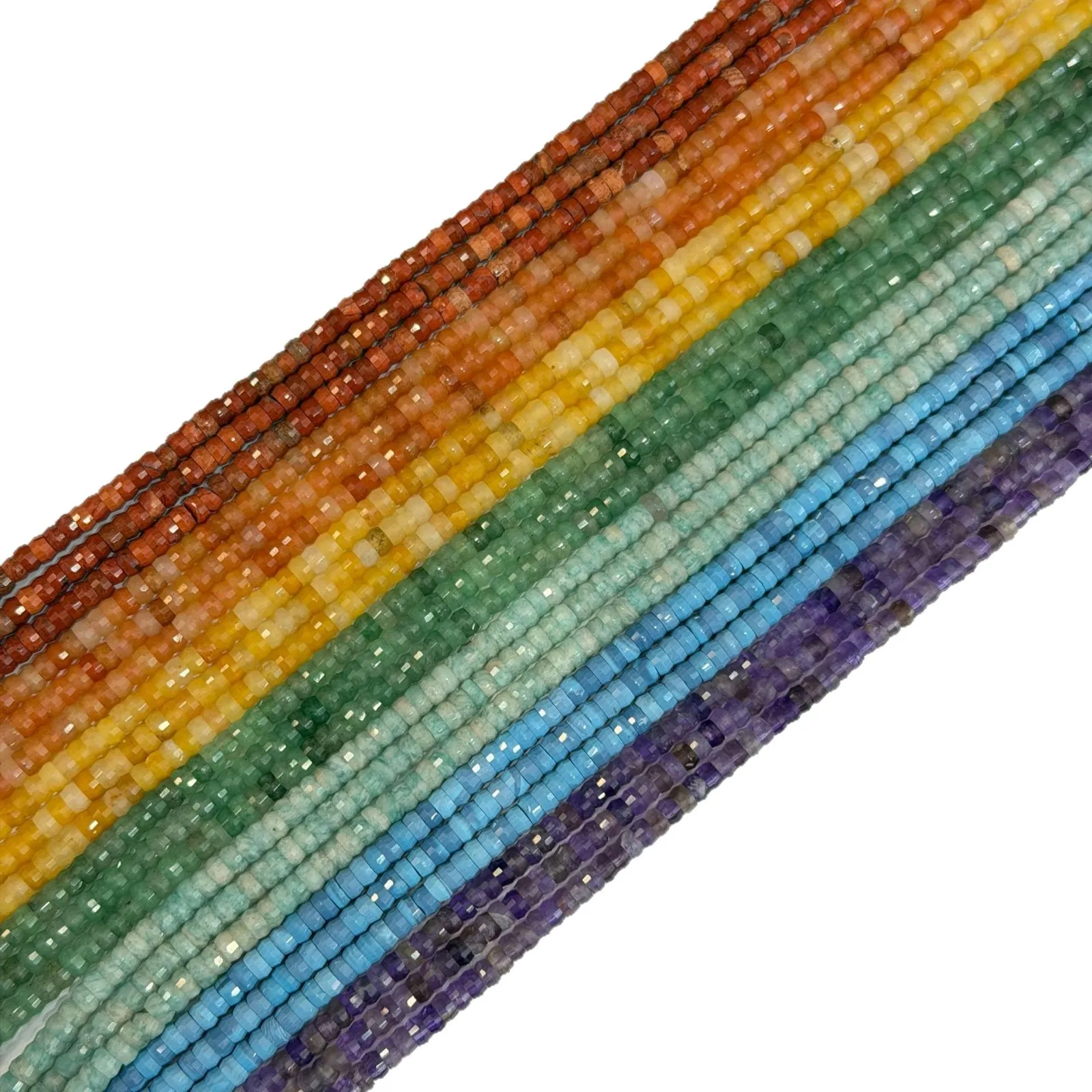 2 X 4mm Right-angle Cut Abacus Loose Beads Flat Spacer Beads Faceted Wheels Beaded DIY Jewelry Accessories Beads Jewelry Making