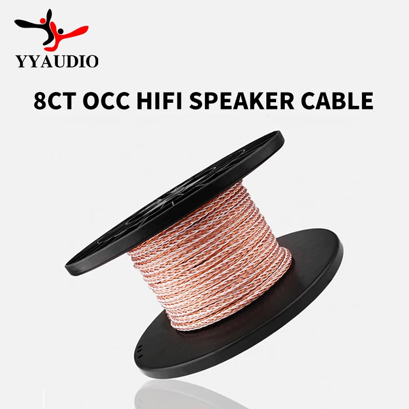 Hifi Speaker Cable 8TC 7N OCC 9mm Pure Copper High-end Speaker Cable Hifi Audio Speaker Wire Loudspeaker Cable Audio Cable