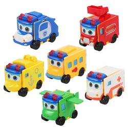 Variety school bus reverse car double-sided rollover deformation robot Goethe children's toy boy suit gift