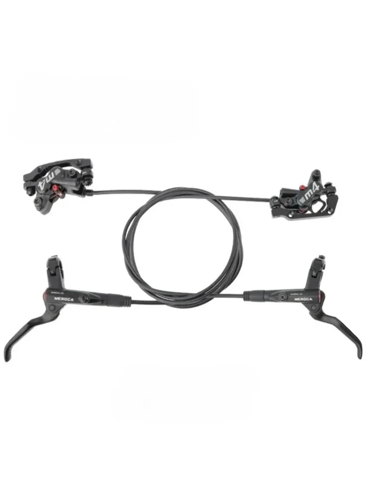 AliExpress NONE MEROCA MTB Bicycle Brake M4 Hydraulic Disc  Calipers 4 Piston 160mm Bilateral Brake 800/1400mm Oil Pressure Set Bike Parts