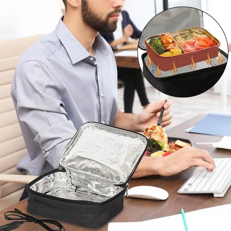 Electric Lunch Box Car Electric Lunch Food Heater Car Constant Heating Insulation Bag For Camping Road Trip Car Truck Offices