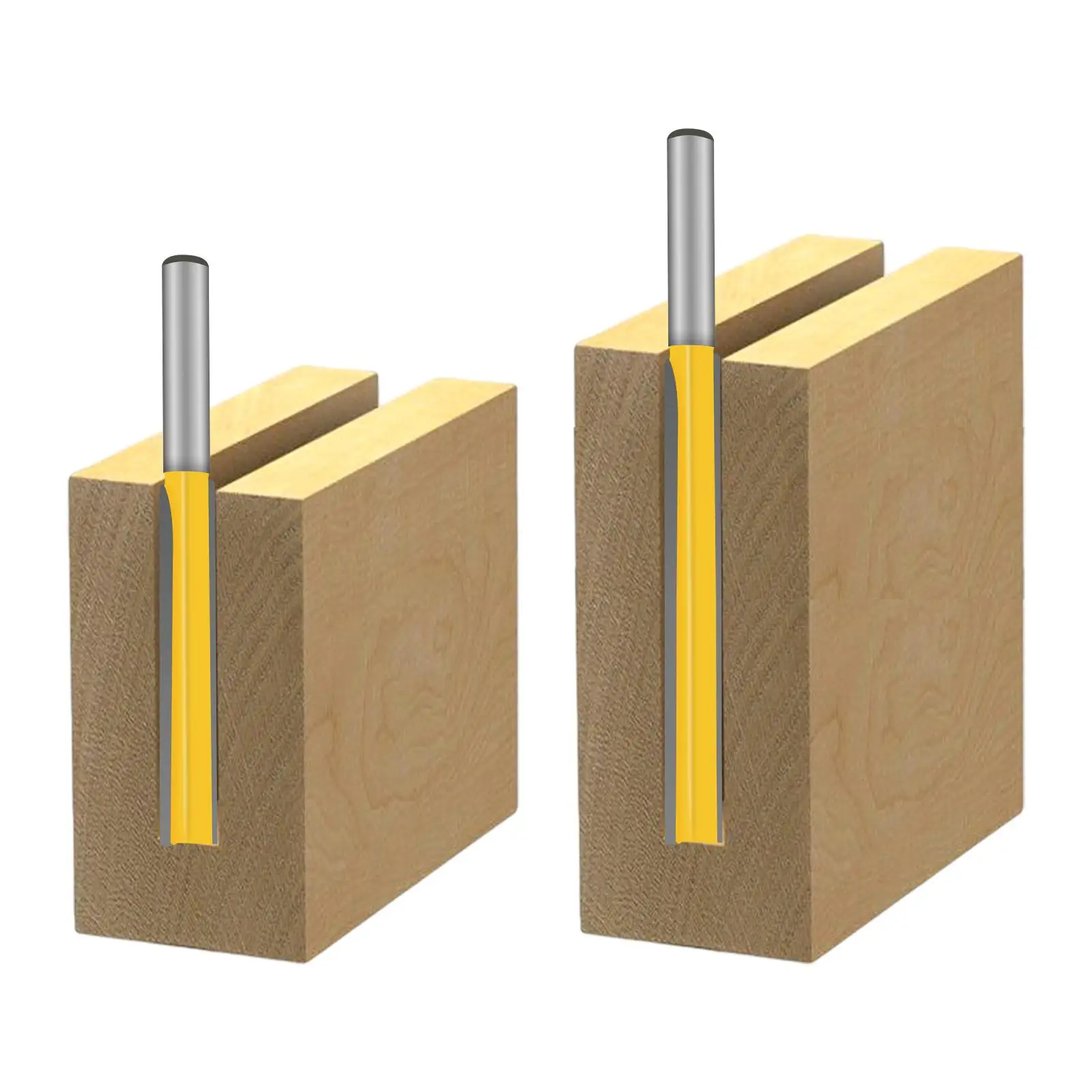 Woodworking Tool Extra Long Straight Router Bit Carbide Milling Cutter for Slotting and Trimming