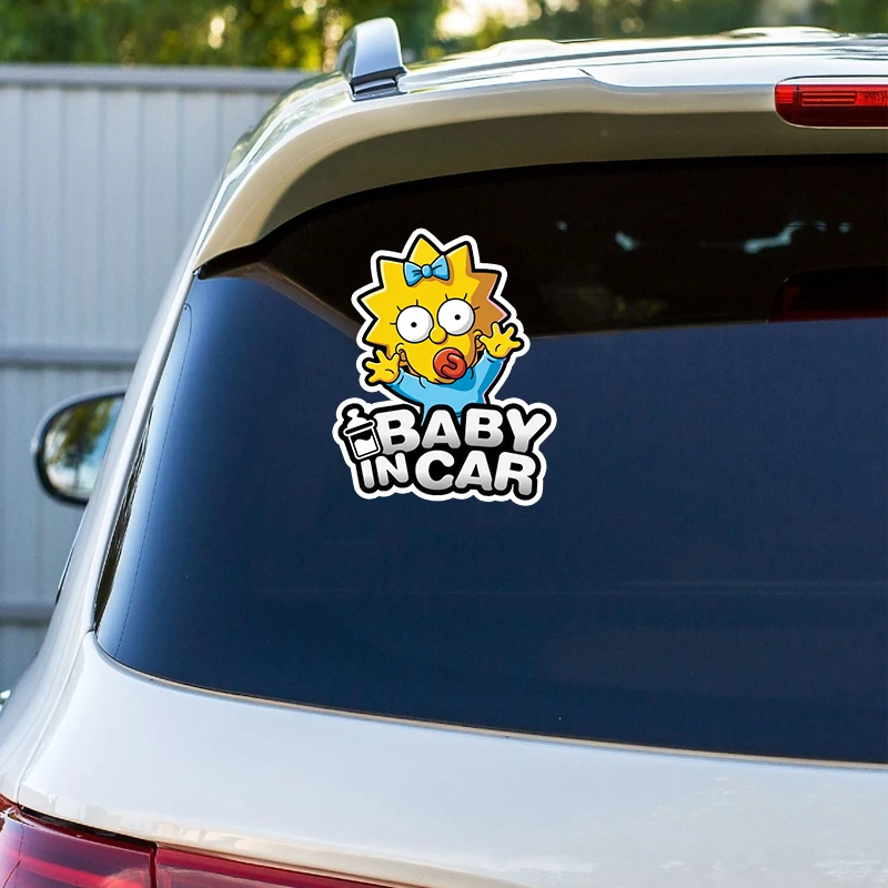 13x17cm Funny Self-adhesive Decal Baby in Car Sticker Waterproof Auto Decors on Bumper Rear Window