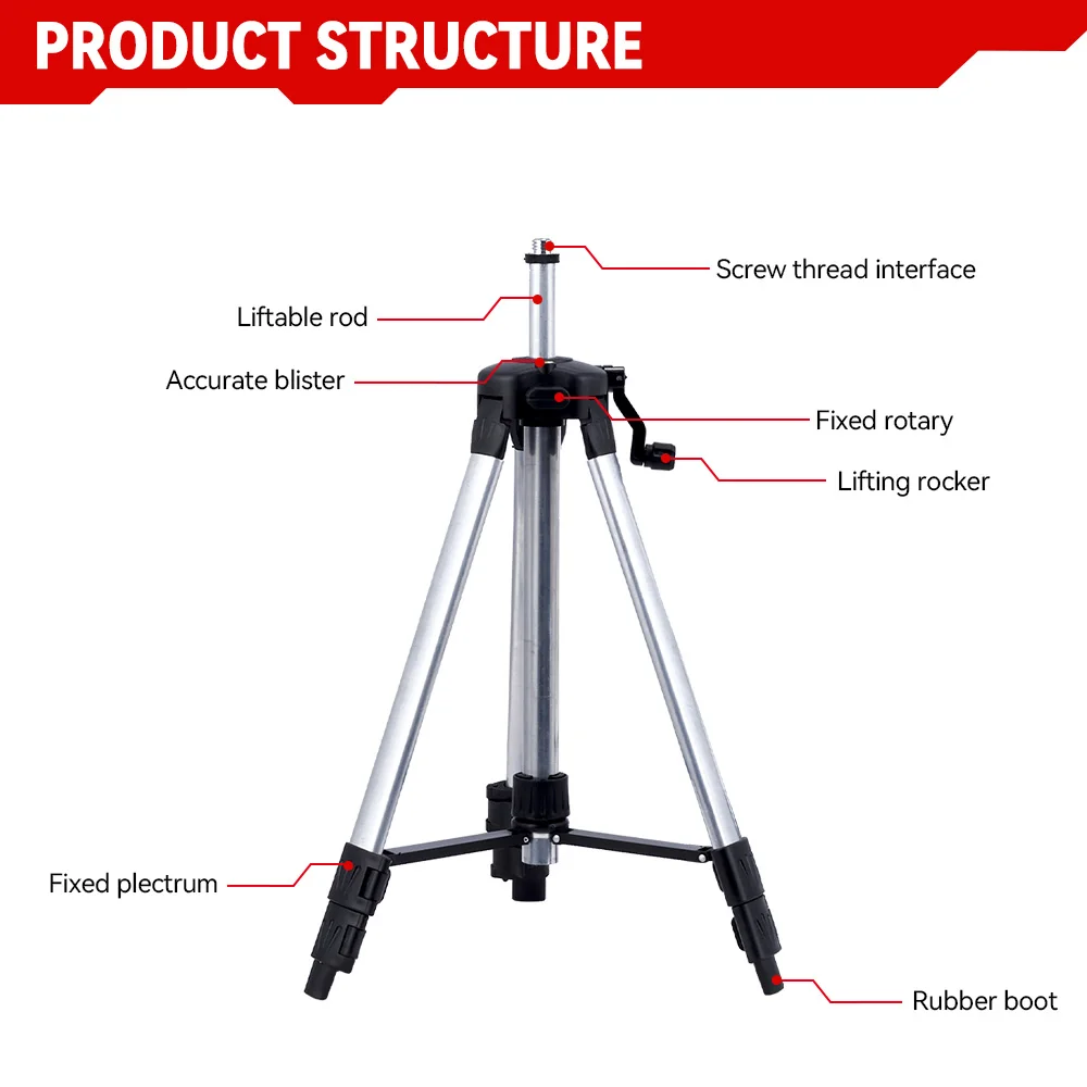 OENVAN 1.2/1.5M Laser Level Tripod Adjustable Height Bracket With 5/8\