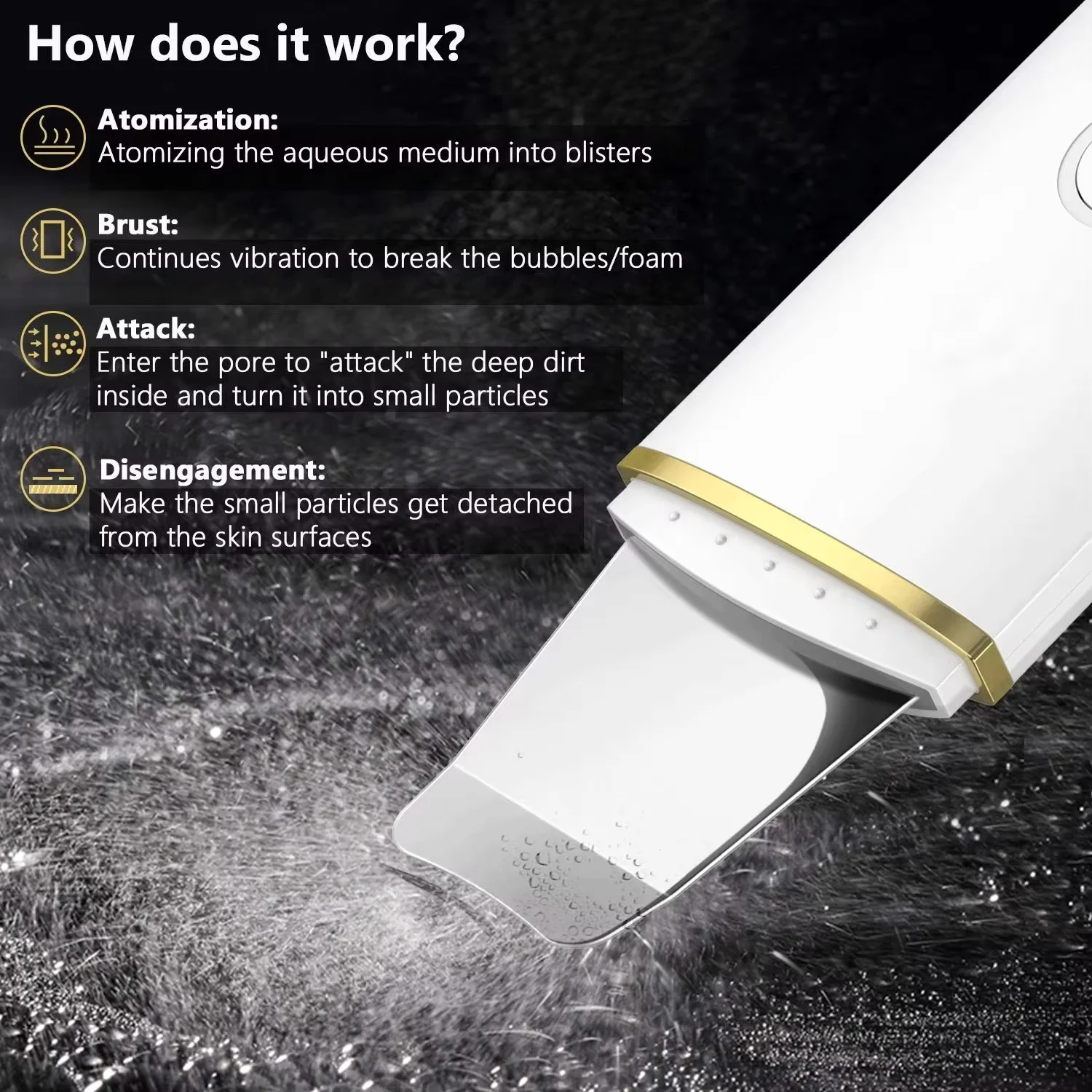 Ultrasonic Facial Cleansing Device  lifting and tightening V face cleaning pore cleanser Gift