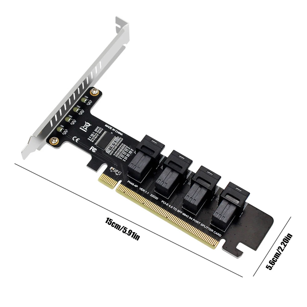 محول nvssme psd ، cio ، PCI-E 16X ، 4 منافذ ، U.2 ، بطاقة مقسمة للتعدين ، BTC Miner ، التعدين