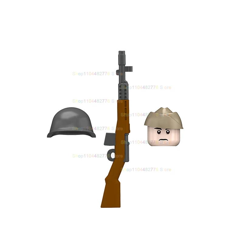 Modèles créatifs militaires blocs de construction d'infanterie soldats MOC figurines d'action accessoires armes enfants pour jouets cadeaux N667-670