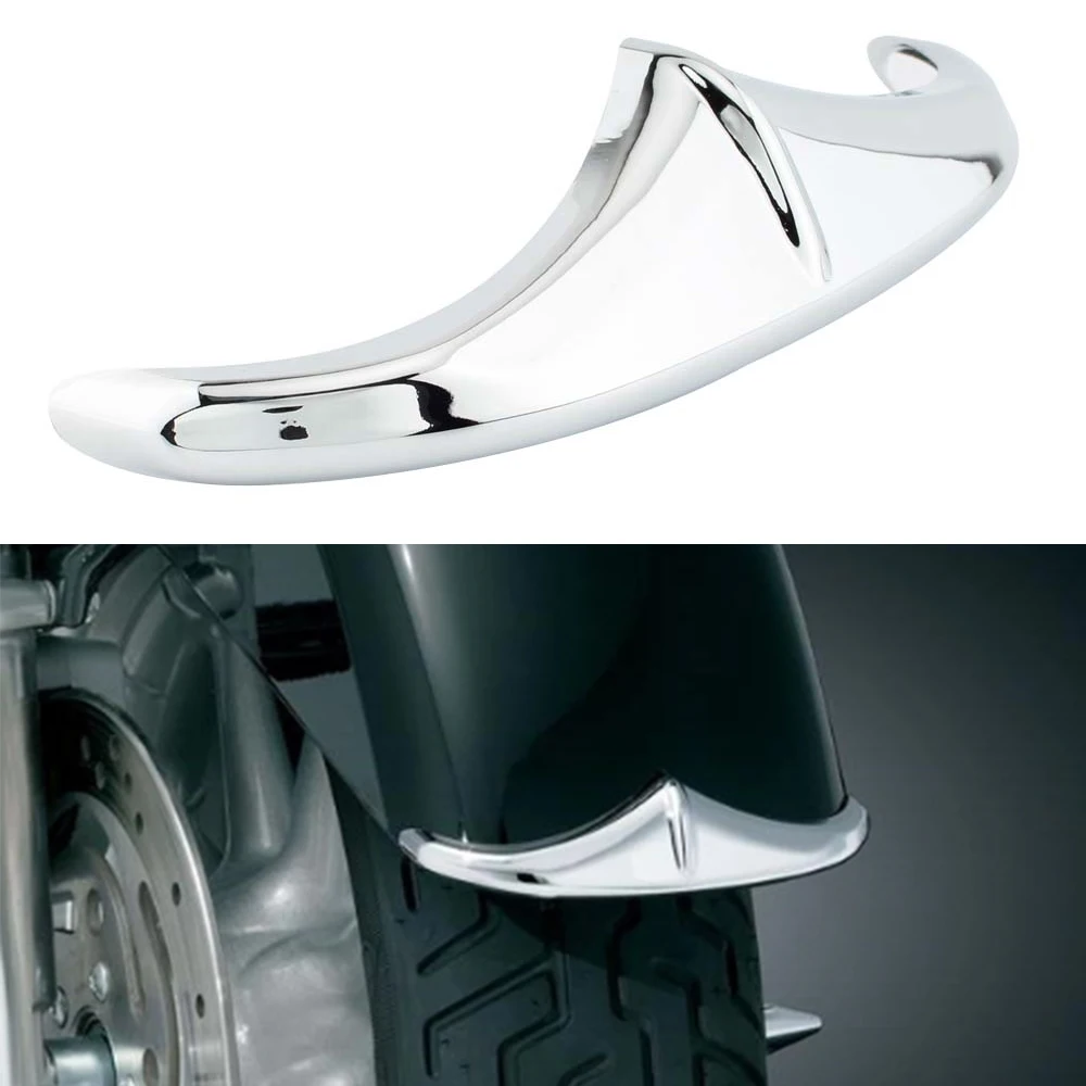 

Motorcycle Accessories Silver Front Rear Fender Leading Edge Accent Trim For Harley Road Glide Electra Glide Dyna CVO FLT FLH