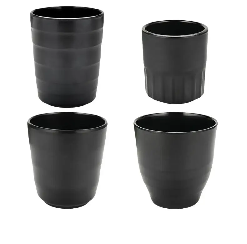 Japanese Style Restaurant Plastic Melamine Cup Black Tableware Hotel Tea Cup Water Coffee Cups Tableware ni639