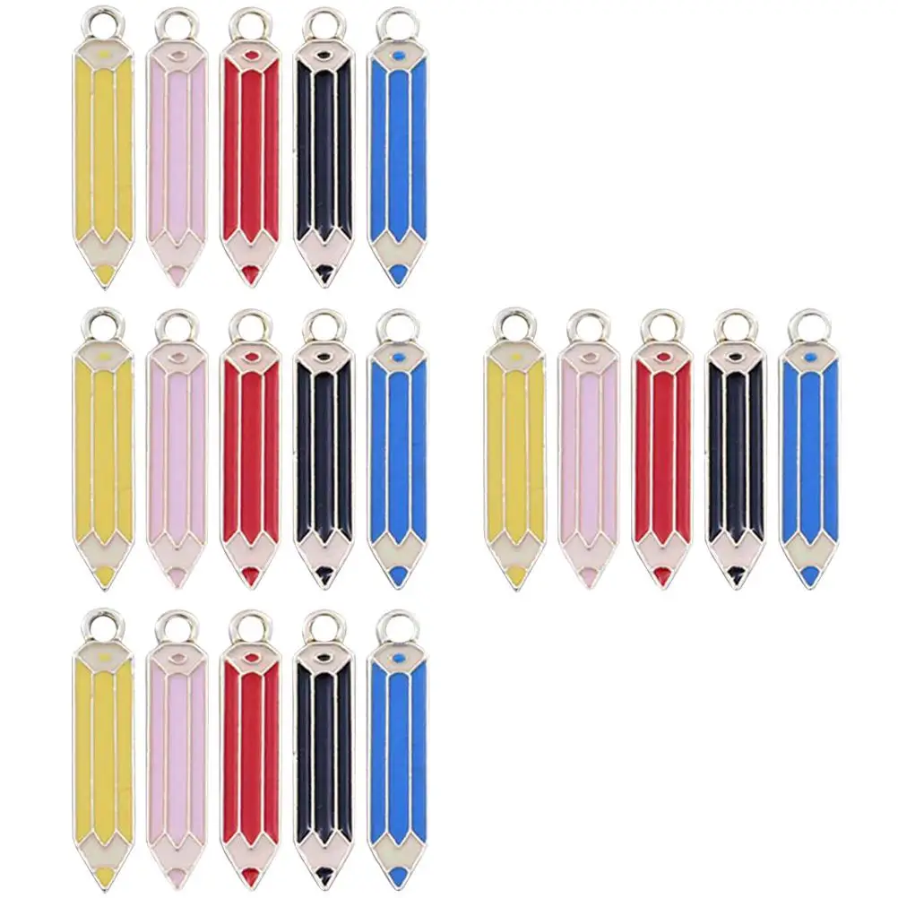 

50pcs Colored Shaped Alloy Jewelry Charms Charms for DIY Jewelry Making Necklace Earring Bracelet Craft Accessories