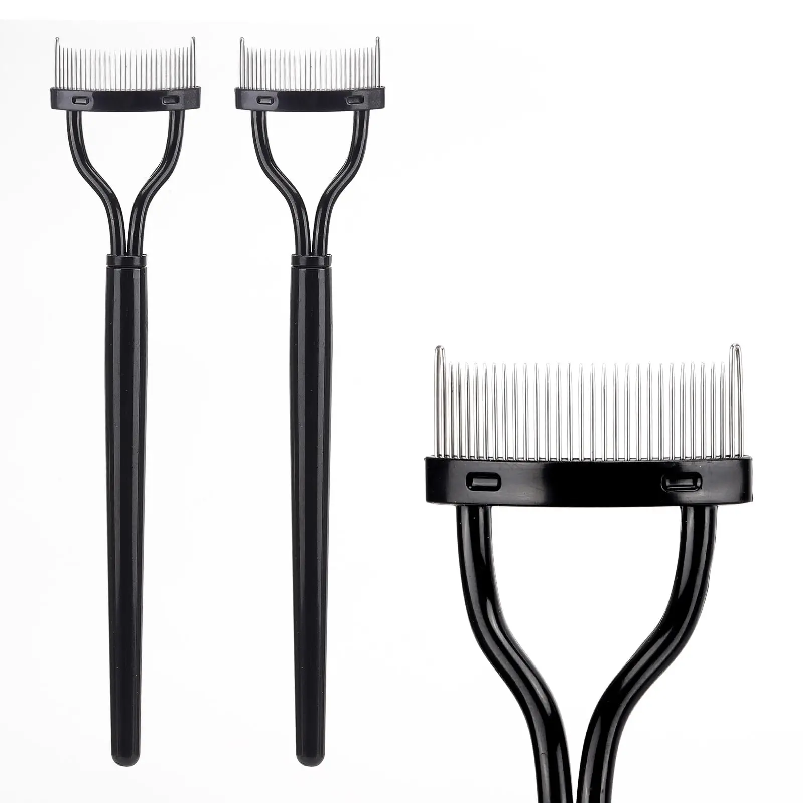 1 szt. Separator do rzęs Szczoteczki do tuszu do rzęs Grzebień do rzęs Separator Definer Grzebień do rzęs do rozczesywania i oddzielania rzęs - Czarny